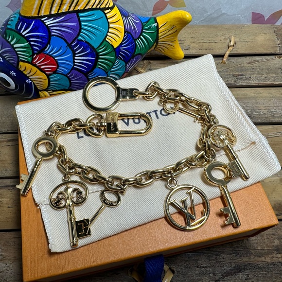 💛Louis Vuitton Bijoux Sack Key Charm ring - Picture 3 of 10